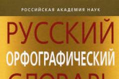 रशियन शब्दलेखन शब्दकोश दृश्य