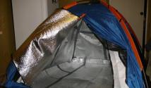 Isolare una tenda invernale