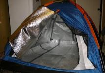 Insulating a winter tent